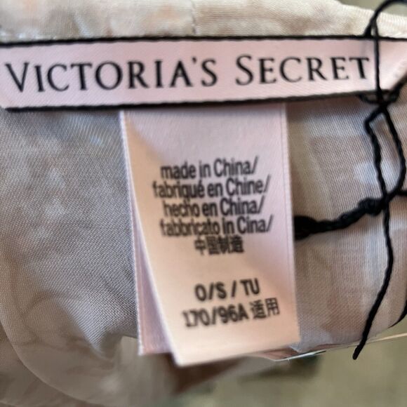 Victorias Secret Robe Womens One Size Kimono Tie Front Boho Neutral Viscose - Picture 5 of 8